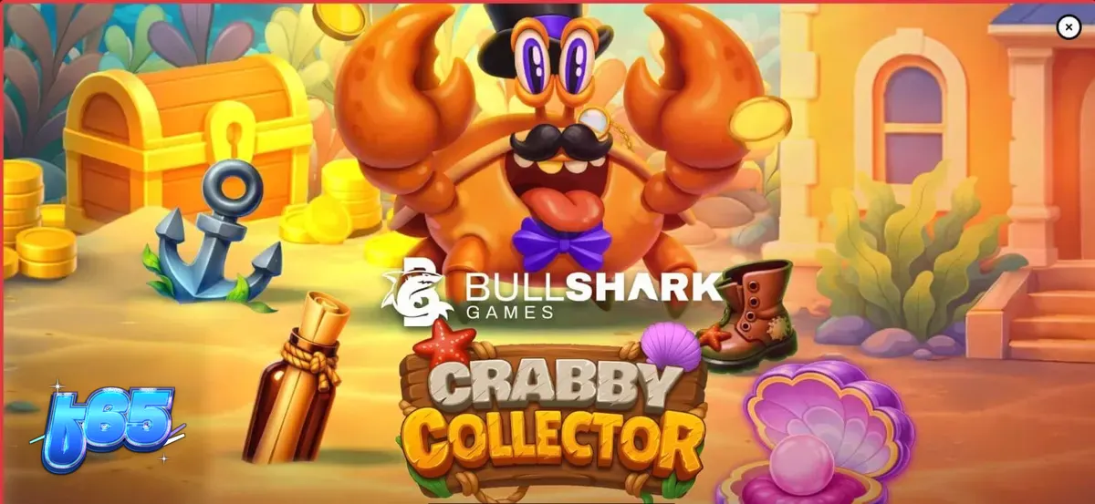 O caranguejo de monóculo em Crabby Collector supervisionando o grid de jogo subaquático